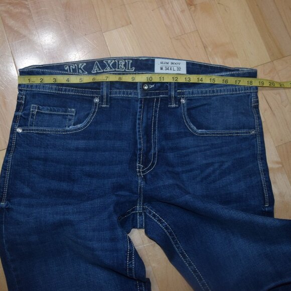 TK AXEL SLIM BOOT FIT Men's Sz 34 x 32 JEANS - LIKE NEW - Picture 6 of 7
